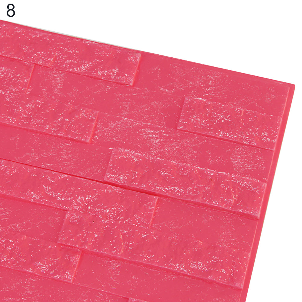 Creative Living Room Decor 3D PE Foam Embossed Brick Stone Wall Sticker Decal