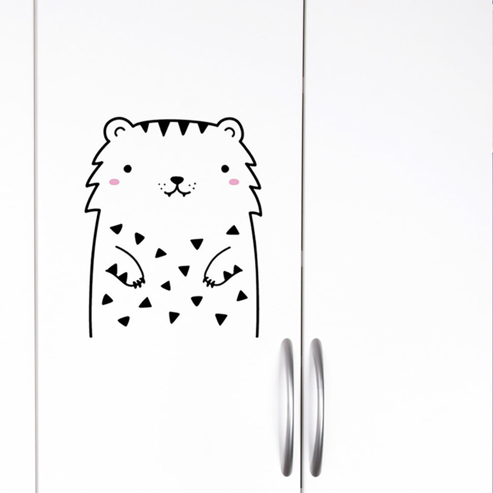 Cute Bear Cat Animal Removable DIY Wall Sticker Door Fridge Window Decal Decor
