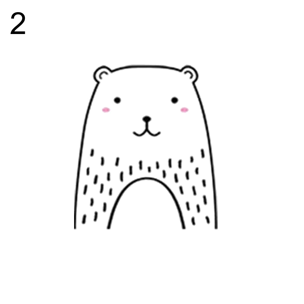 Cute Bear Cat Animal Removable DIY Wall Sticker Door Fridge Window Decal Decor