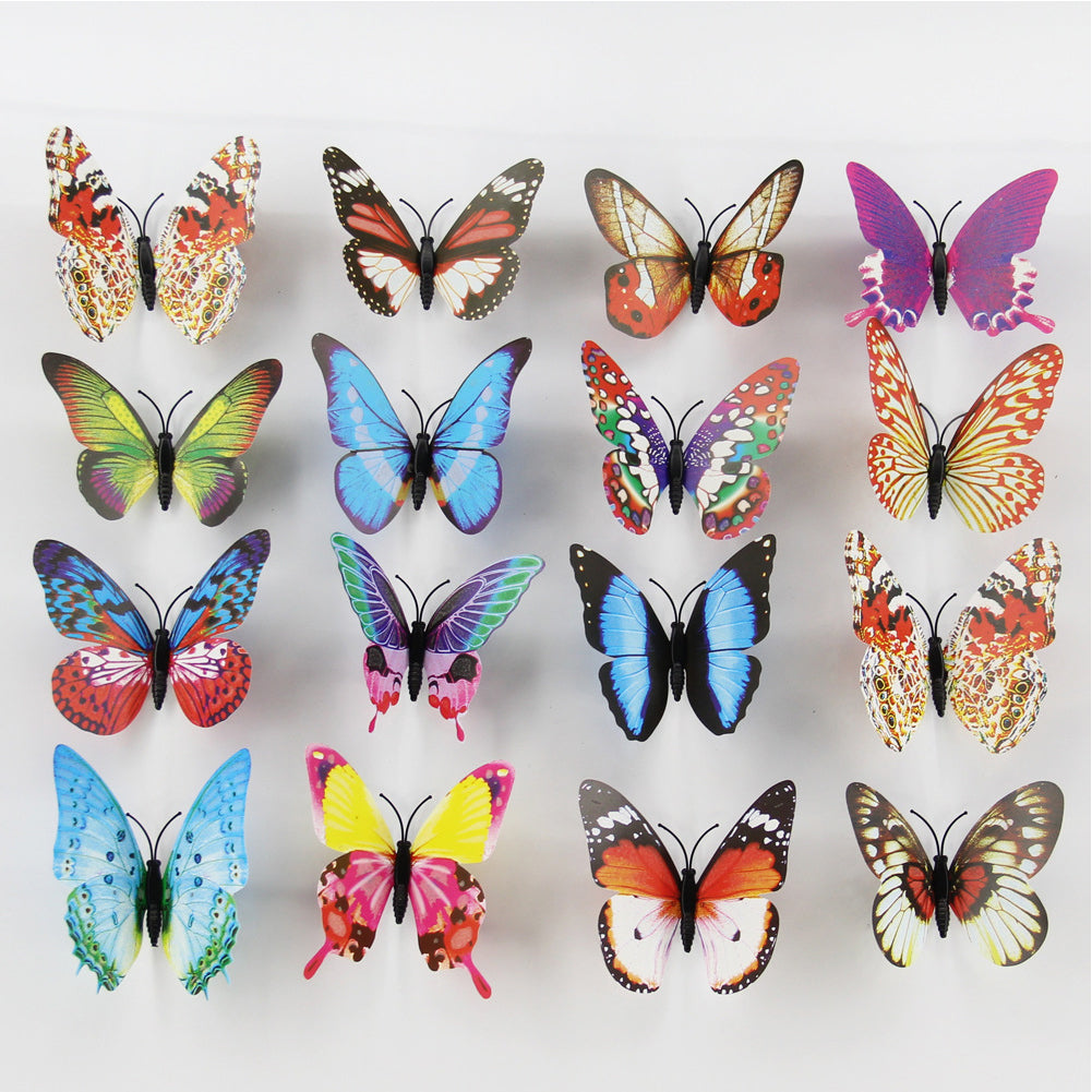 10Pcs 3D Butterfly Wall Art Decal Glow in The Dark Sticker Bedroom Home Decor