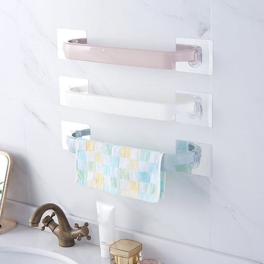 Adhesive Single Bar Washing Cloth Towel Rack Storage Holder Home Bathroom Hanger