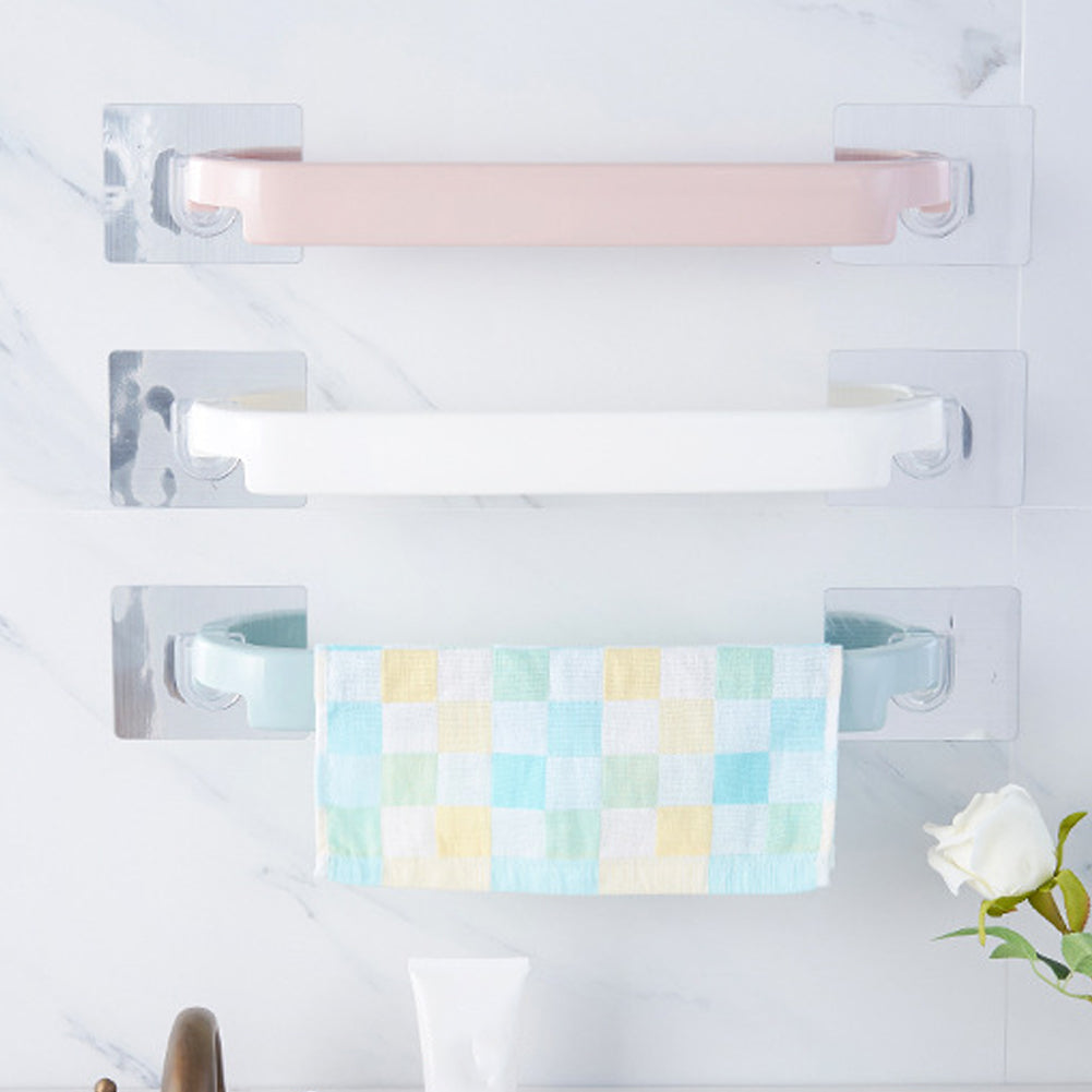 Adhesive Single Bar Washing Cloth Towel Rack Storage Holder Home Bathroom Hanger