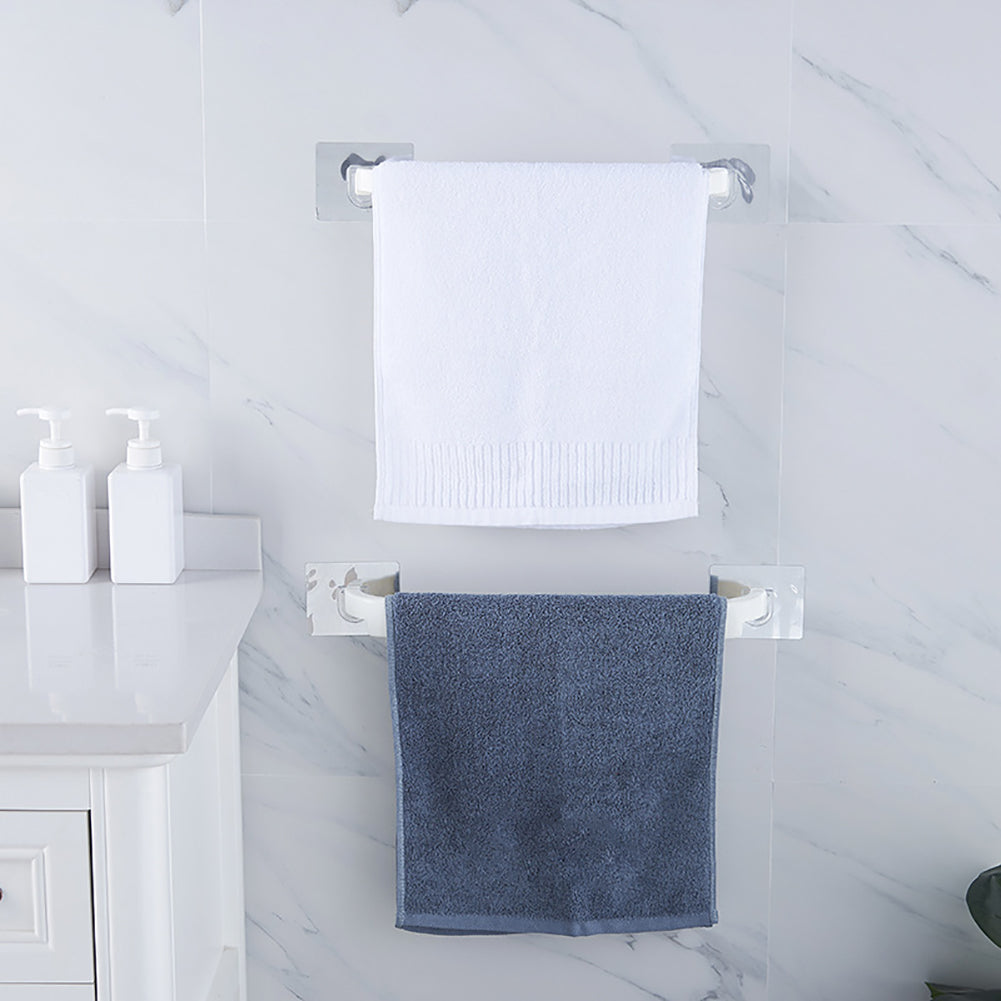 Adhesive Single Bar Washing Cloth Towel Rack Storage Holder Home Bathroom Hanger
