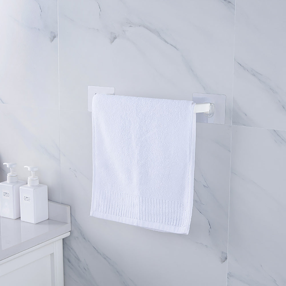 Adhesive Single Bar Washing Cloth Towel Rack Storage Holder Home Bathroom Hanger