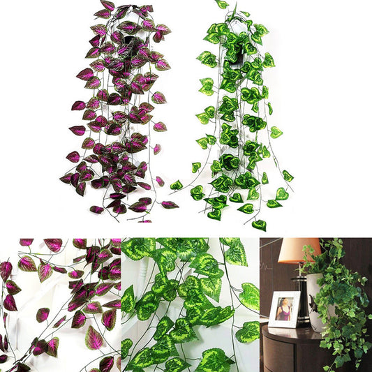 1Pc Artificial Plant Leaf Vine Garland Garden DIY Stage Party Home Wedding Decor