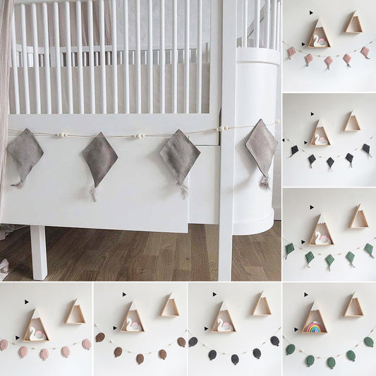 Rhombus Balloon Wall Hanging Bunting Banner Ornament Kids Room Party Decoration