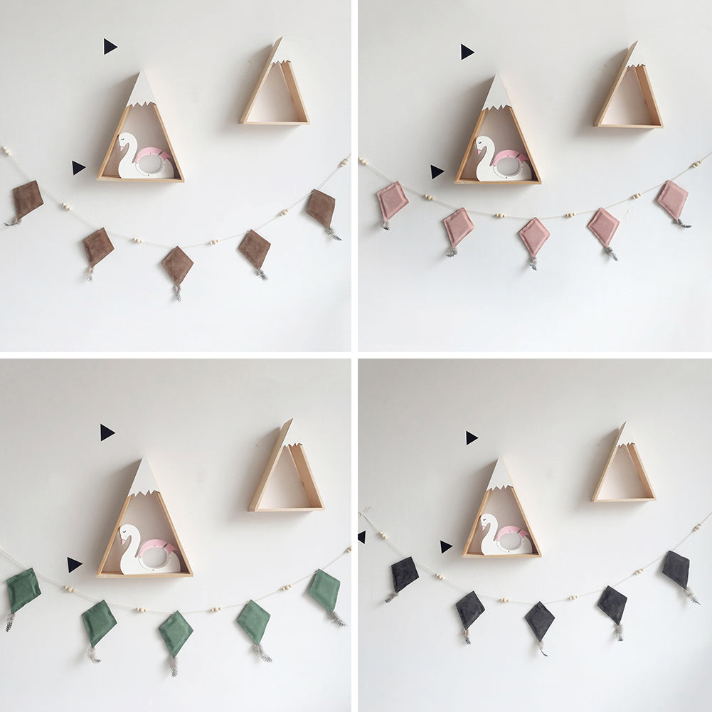 Rhombus Balloon Wall Hanging Bunting Banner Ornament Kids Room Party Decoration