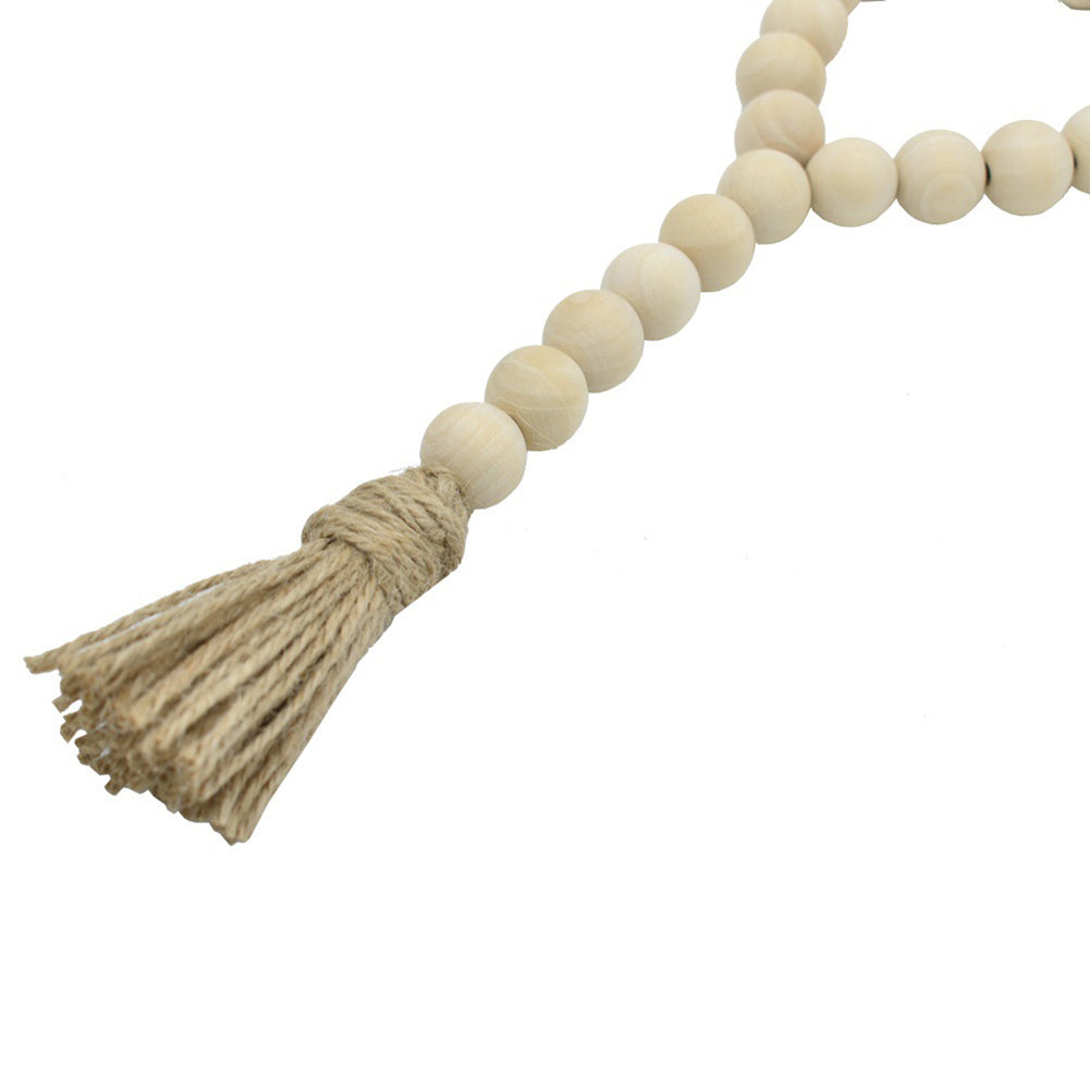 Nordic Style Wooden Beads Tassels Hanging Ornament Home DIY Wall Decoration