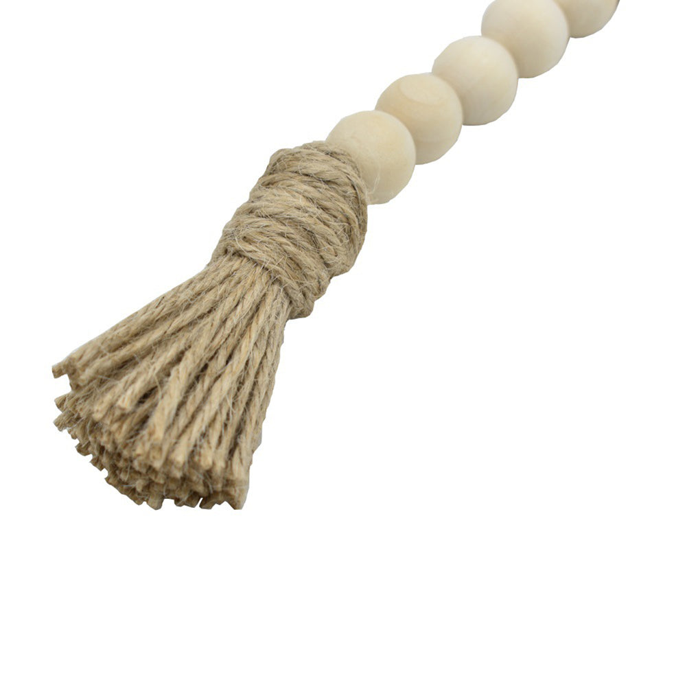 Nordic Style Wooden Beads Tassels Hanging Ornament Home DIY Wall Decoration