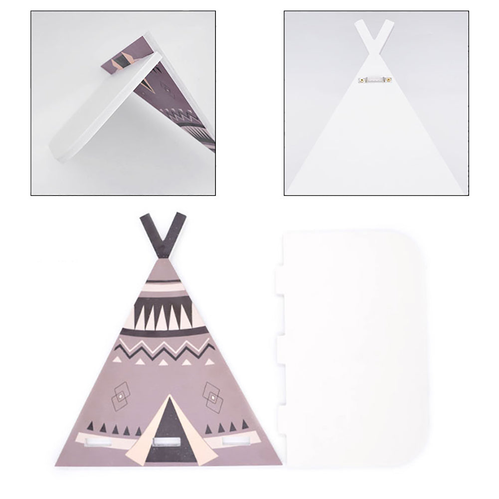 Nordic Wooden Tent Wall Shelf Wood Hanging Clapboard Storage Rack Home Organizer