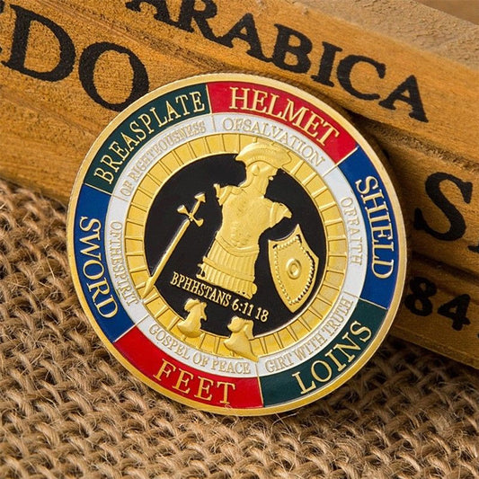 Armor Soldier Commemorative Coin Souvenir Embossing Holiday Collection Gift