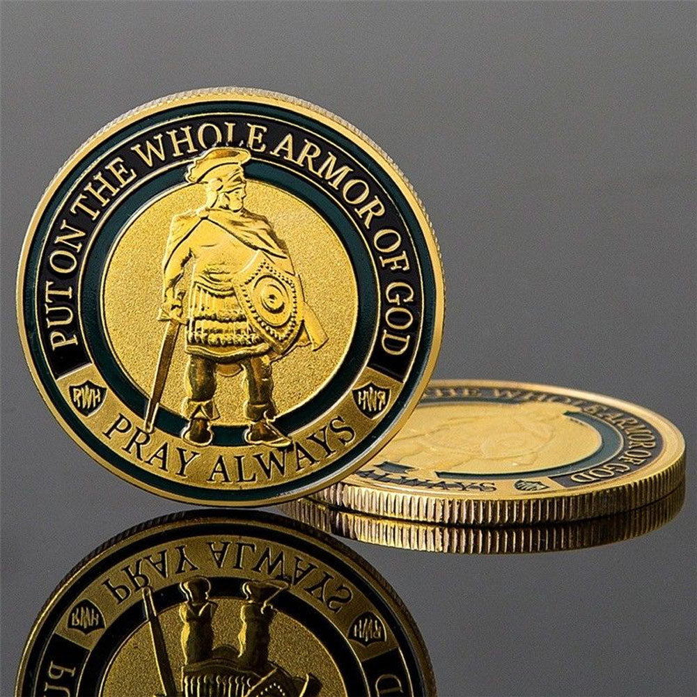 Armor Soldier Commemorative Coin Souvenir Embossing Holiday Collection Gift