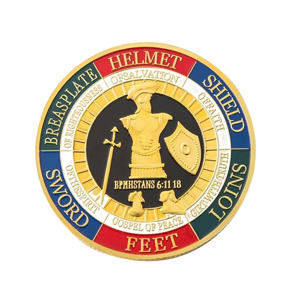 Armor Soldier Commemorative Coin Souvenir Embossing Holiday Collection Gift