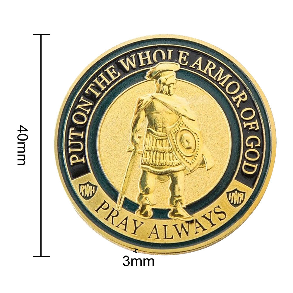 Armor Soldier Commemorative Coin Souvenir Embossing Holiday Collection Gift