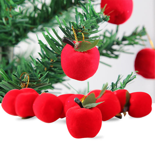 12Pcs Christmas Apple Hanging Ornaments Xmas Tree Window Showcase Party Decor