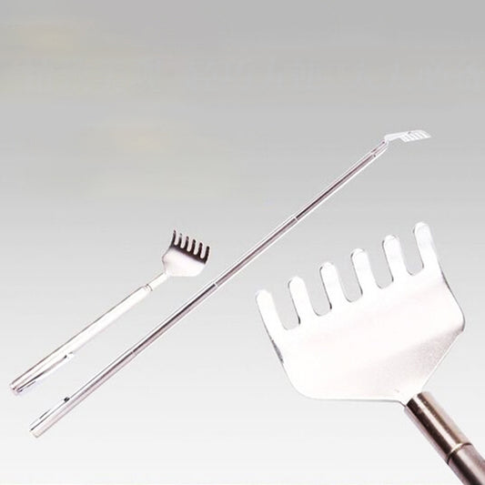 2Pcs Telescopic Stainless Steel Back Scratcher Self Massager with Pocket Clip