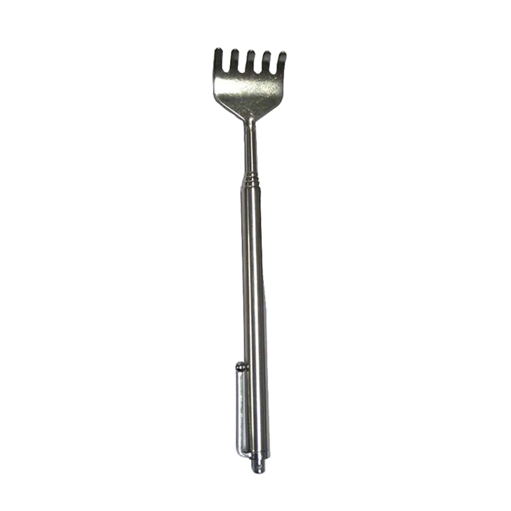 2Pcs Telescopic Stainless Steel Back Scratcher Self Massager with Pocket Clip