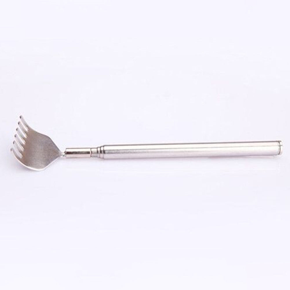 2Pcs Telescopic Stainless Steel Back Scratcher Self Massager with Pocket Clip