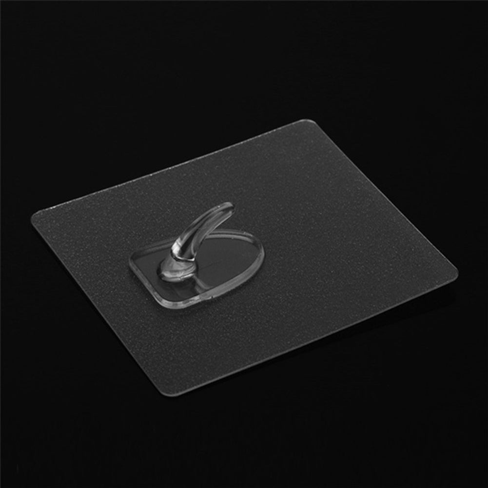 6Pcs Transparent Wall Seamless Hook Kitchen Bathroom Holder Door Back Hanger