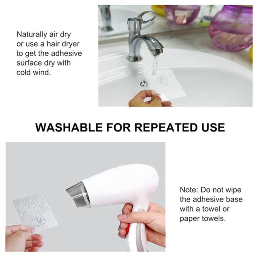 6Pcs Transparent Wall Seamless Hook Kitchen Bathroom Holder Door Back Hanger