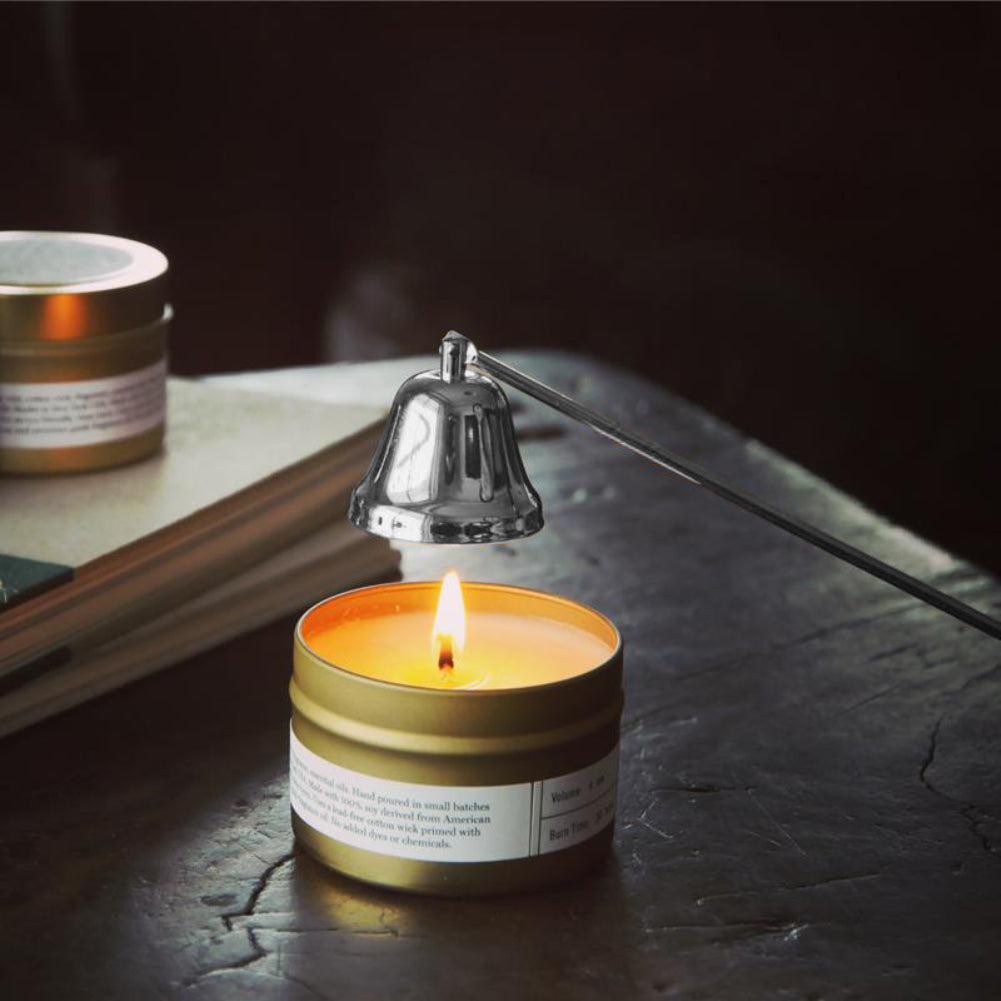 Stainless Steel Bell Shaped Aromatherapy Candle Oil Lamp Fire Extinguish Tool