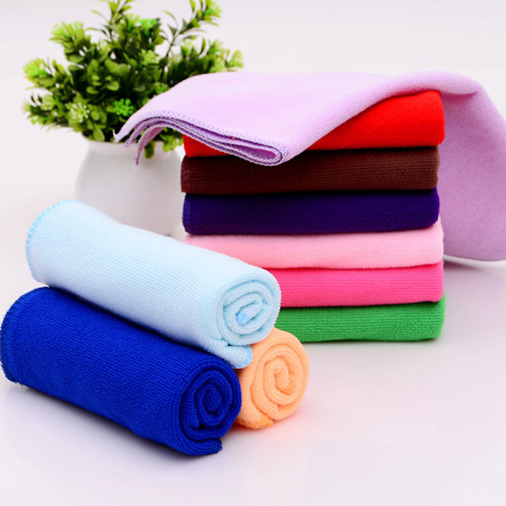 5 Pcs Mixed Color Microfiber Car Cleaning Towel Kitchen Washing Polish Duster