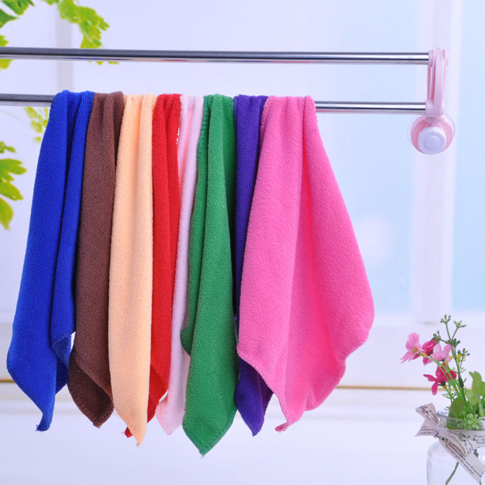 5 Pcs Mixed Color Microfiber Car Cleaning Towel Kitchen Washing Polish Duster