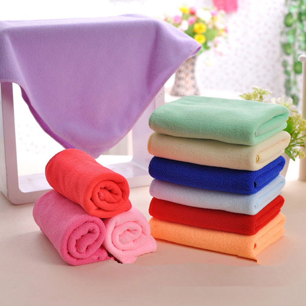 5 Pcs Mixed Color Microfiber Car Cleaning Towel Kitchen Washing Polish Duster