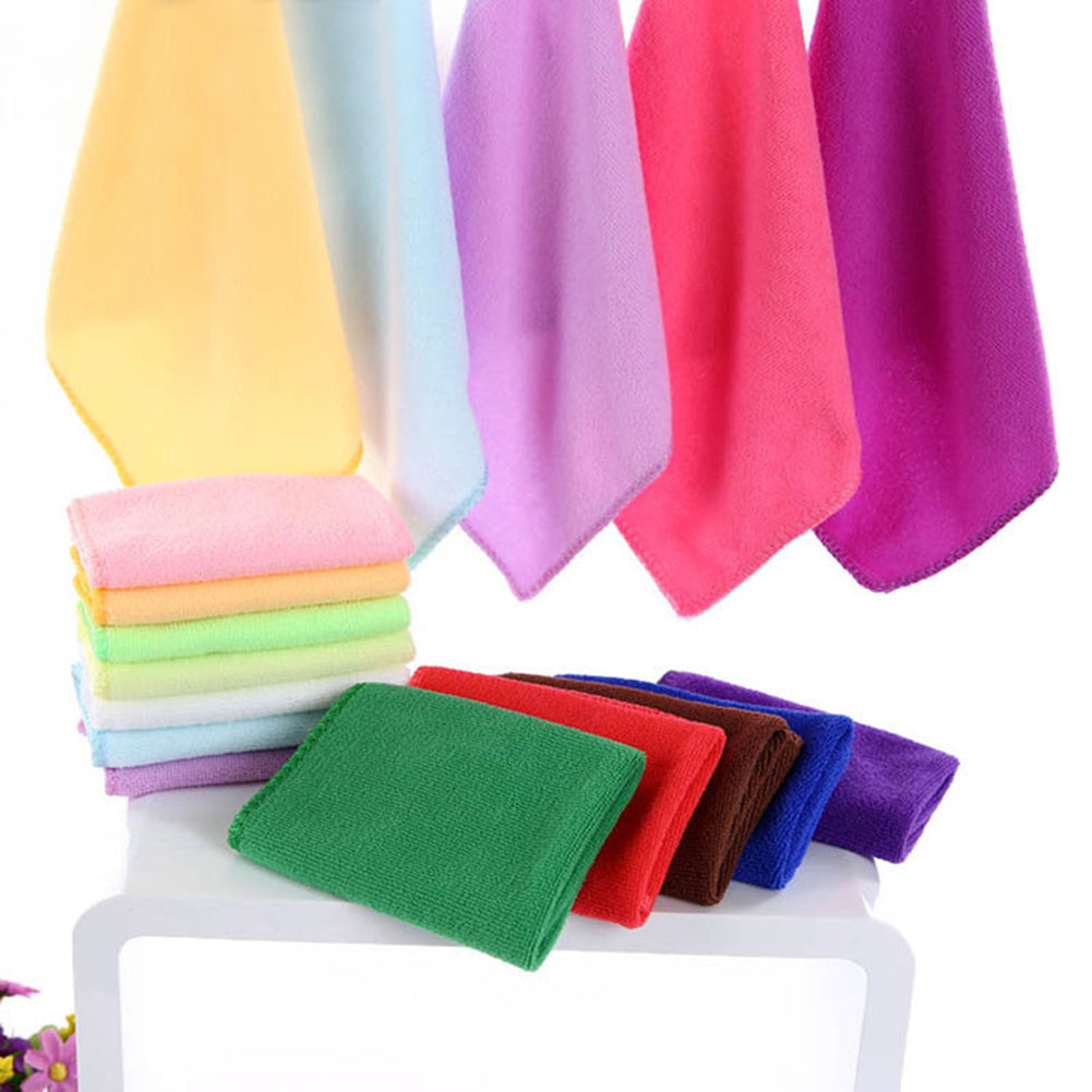 5 Pcs Mixed Color Microfiber Car Cleaning Towel Kitchen Washing Polish Duster