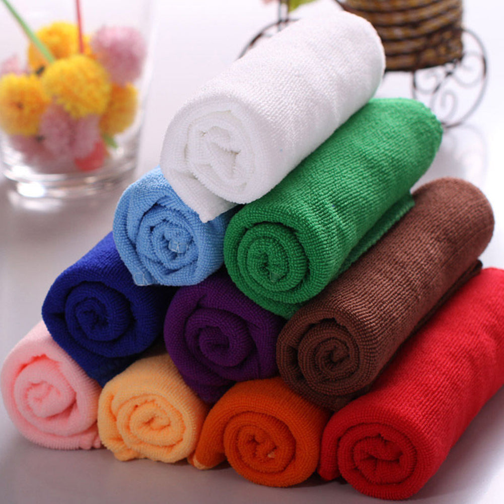 5 Pcs Mixed Color Microfiber Car Cleaning Towel Kitchen Washing Polish Duster