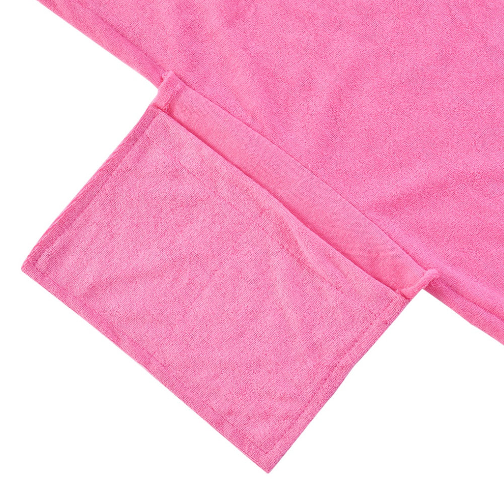 Solid Color Microfiber Double Layer Beach Lounge Chair Cover Towel with Pockets