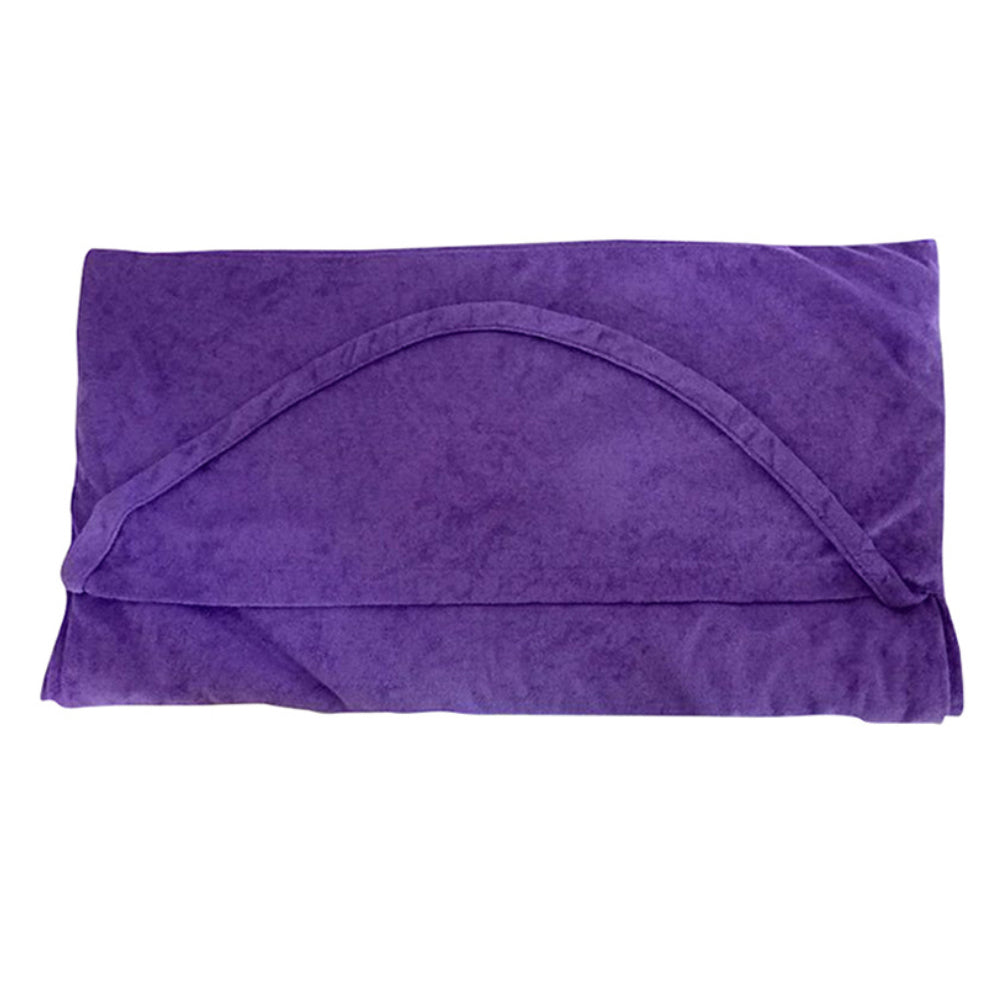 Solid Color Microfiber Double Layer Beach Lounge Chair Cover Towel with Pockets