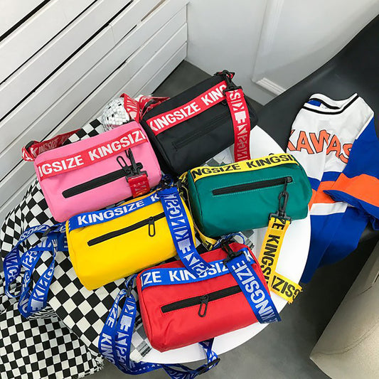 Fashion Letter Zipper Women Men Mini Cross Body Bag Casual Shoulder Pouch