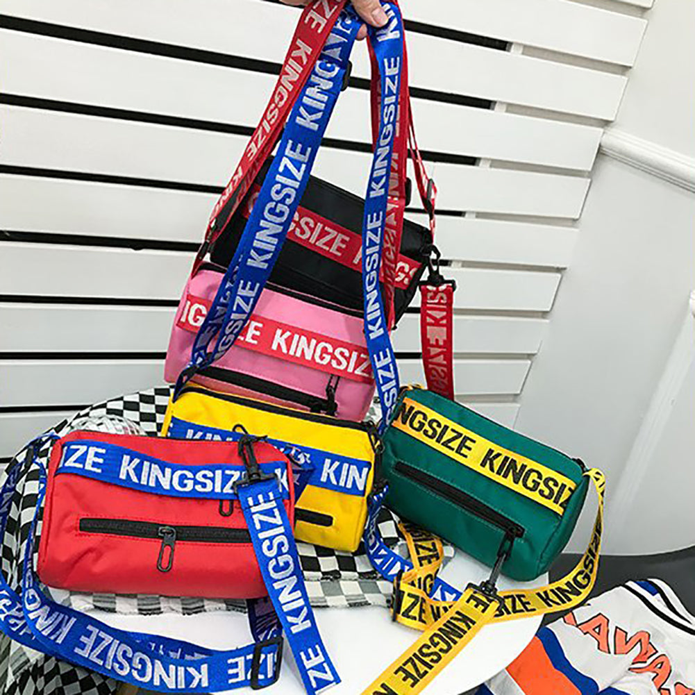 Fashion Letter Zipper Women Men Mini Cross Body Bag Casual Shoulder Pouch