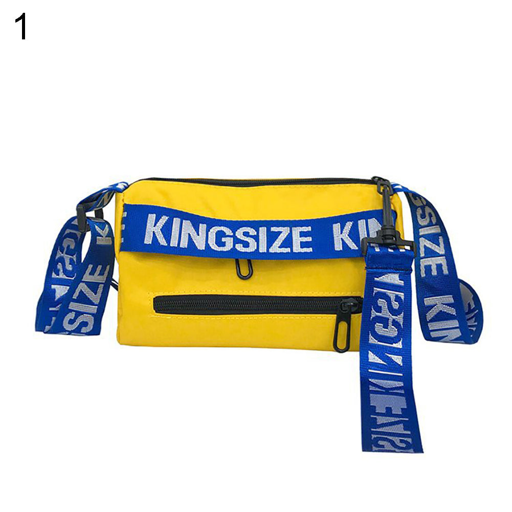 Fashion Letter Zipper Women Men Mini Cross Body Bag Casual Shoulder Pouch