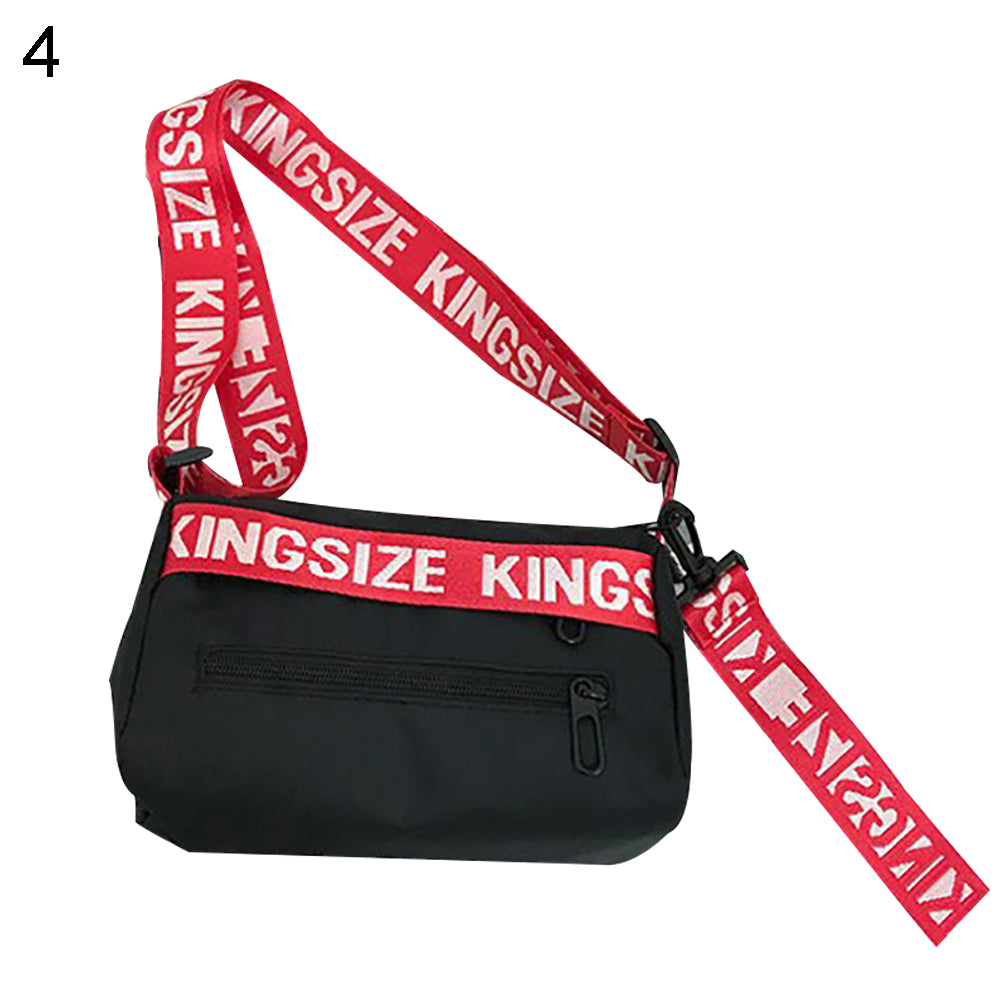 Fashion Letter Zipper Women Men Mini Cross Body Bag Casual Shoulder Pouch