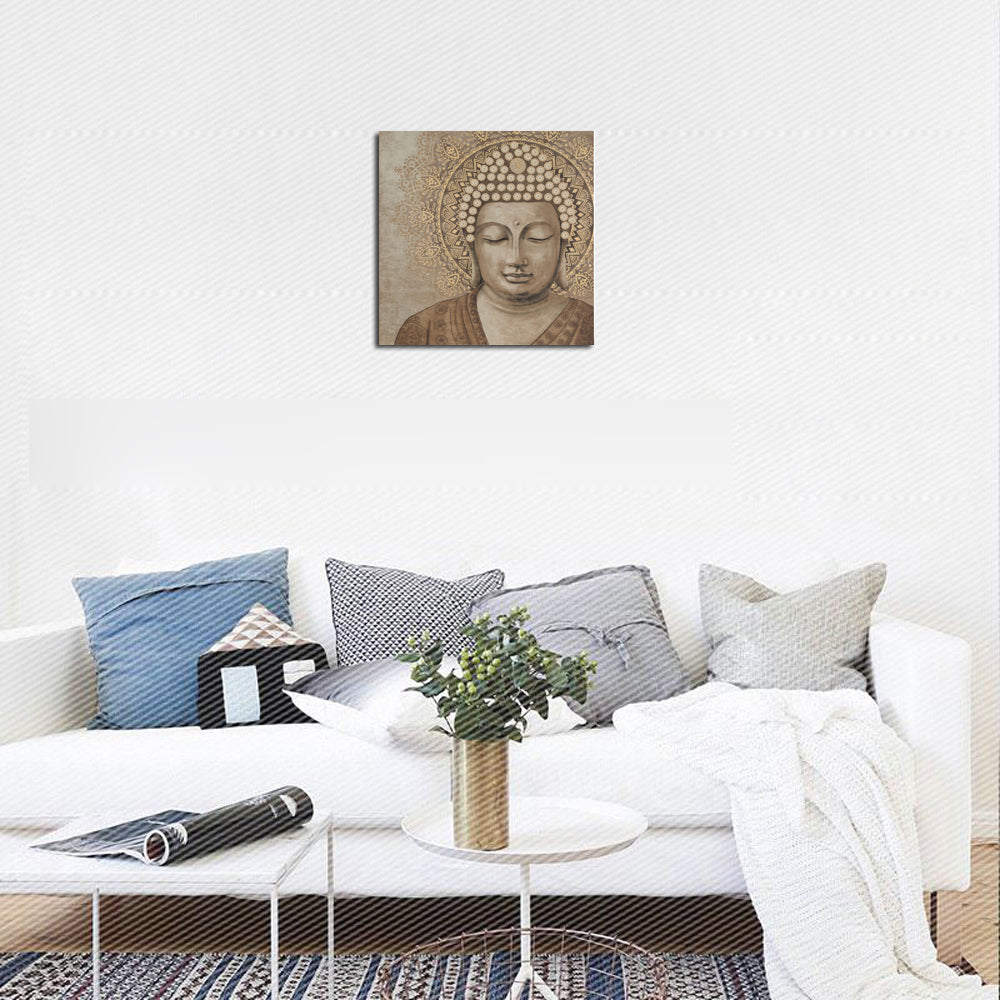 qiaojiahuayuan/24 YHA-55/canvas/Printed picture/Still life Buddha statue