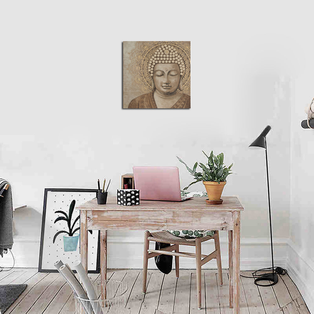 qiaojiahuayuan/24 YHA-55/canvas/Printed picture/Still life Buddha statue