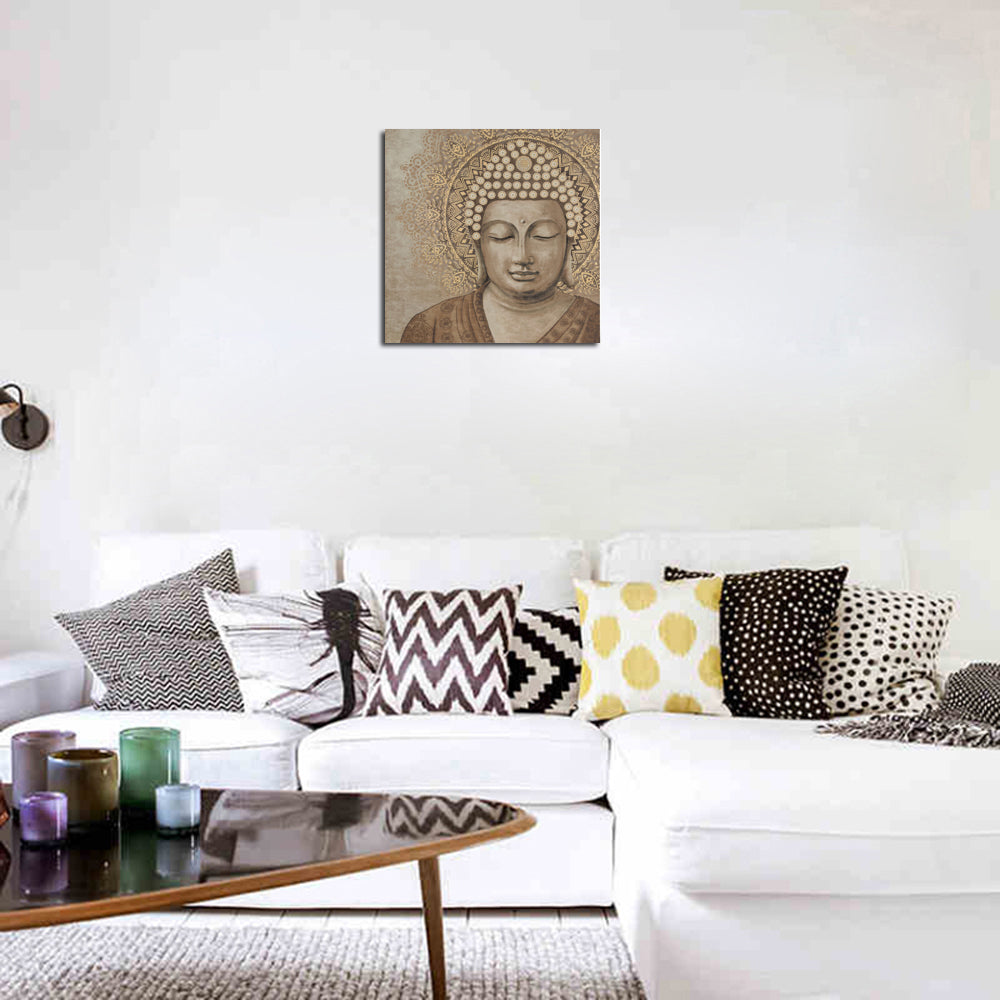 qiaojiahuayuan/24 YHA-55/canvas/Printed picture/Still life Buddha statue