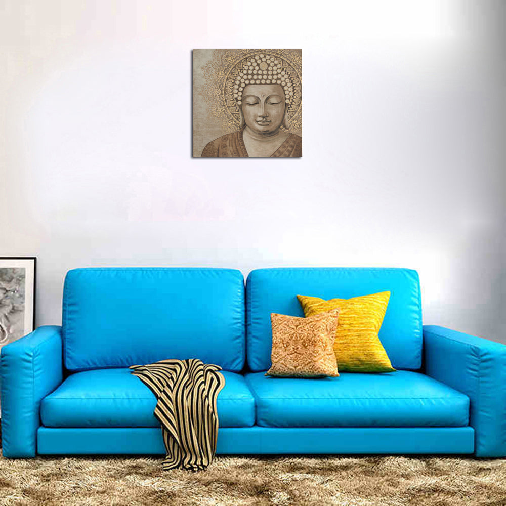qiaojiahuayuan/24 YHA-55/canvas/Printed picture/Still life Buddha statue