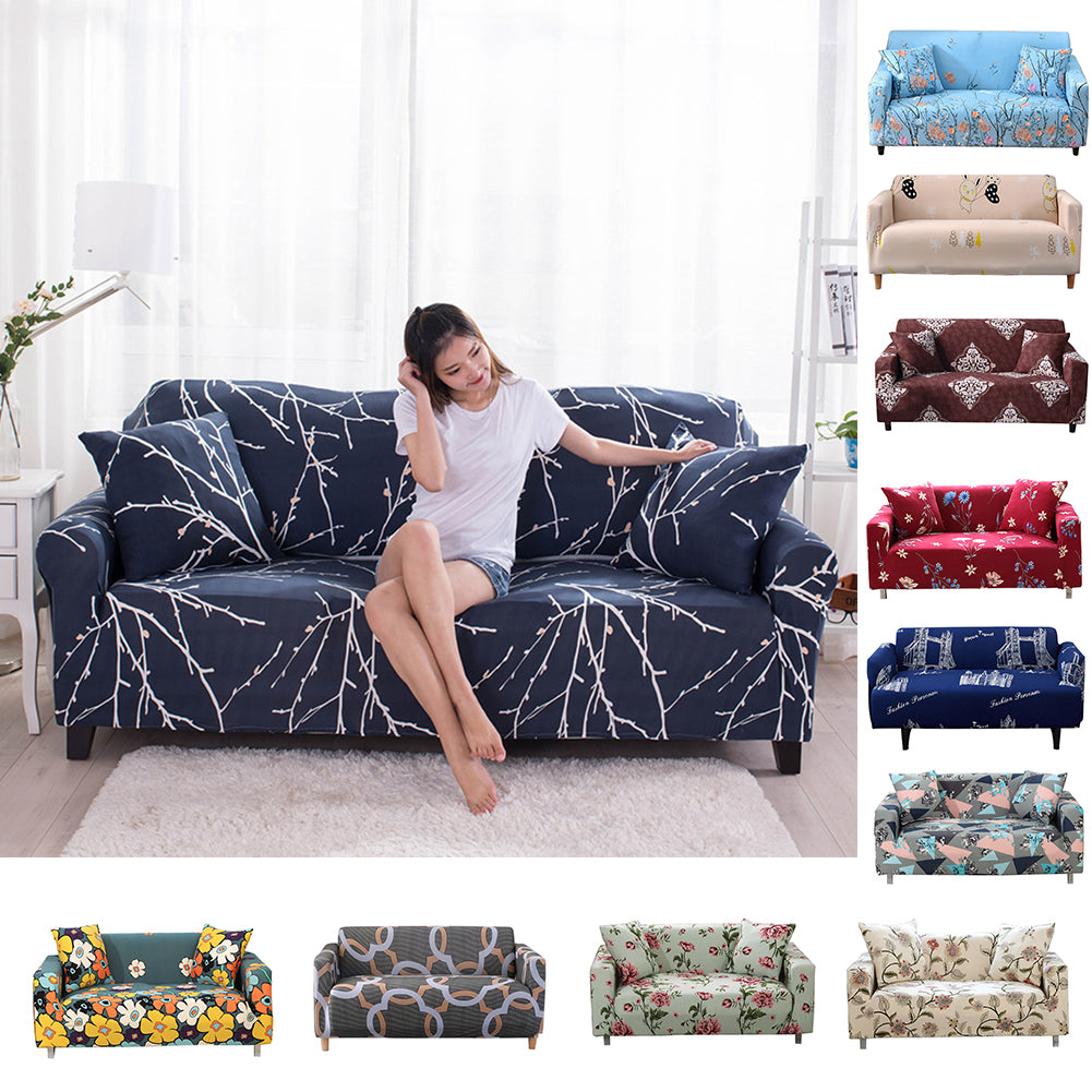 Floral Sofa Wrap Full Cover Slip-resistant Elastic Couch Case Slipover Protector