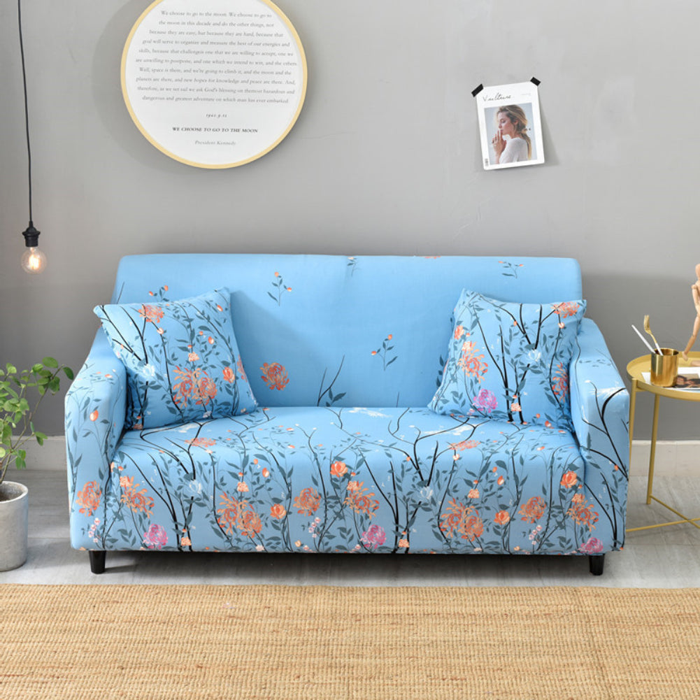 Floral Sofa Wrap Full Cover Slip-resistant Elastic Couch Case Slipover Protector