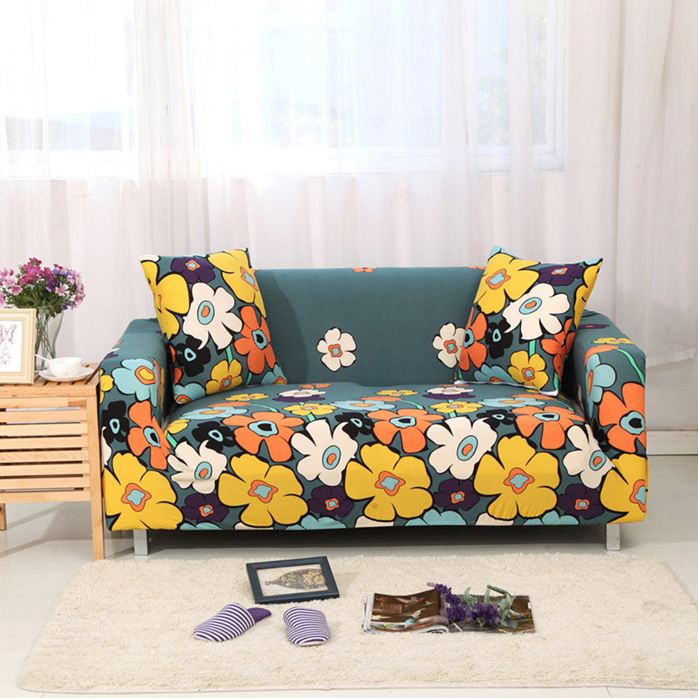 Floral Sofa Wrap Full Cover Slip-resistant Elastic Couch Case Slipover Protector