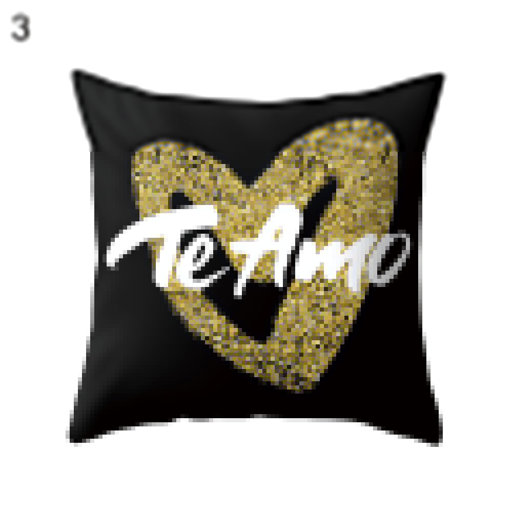 Love Heart Stripe Dots Pillow Case Cushion Cover Sofa Bed Car Cafe Office Decor