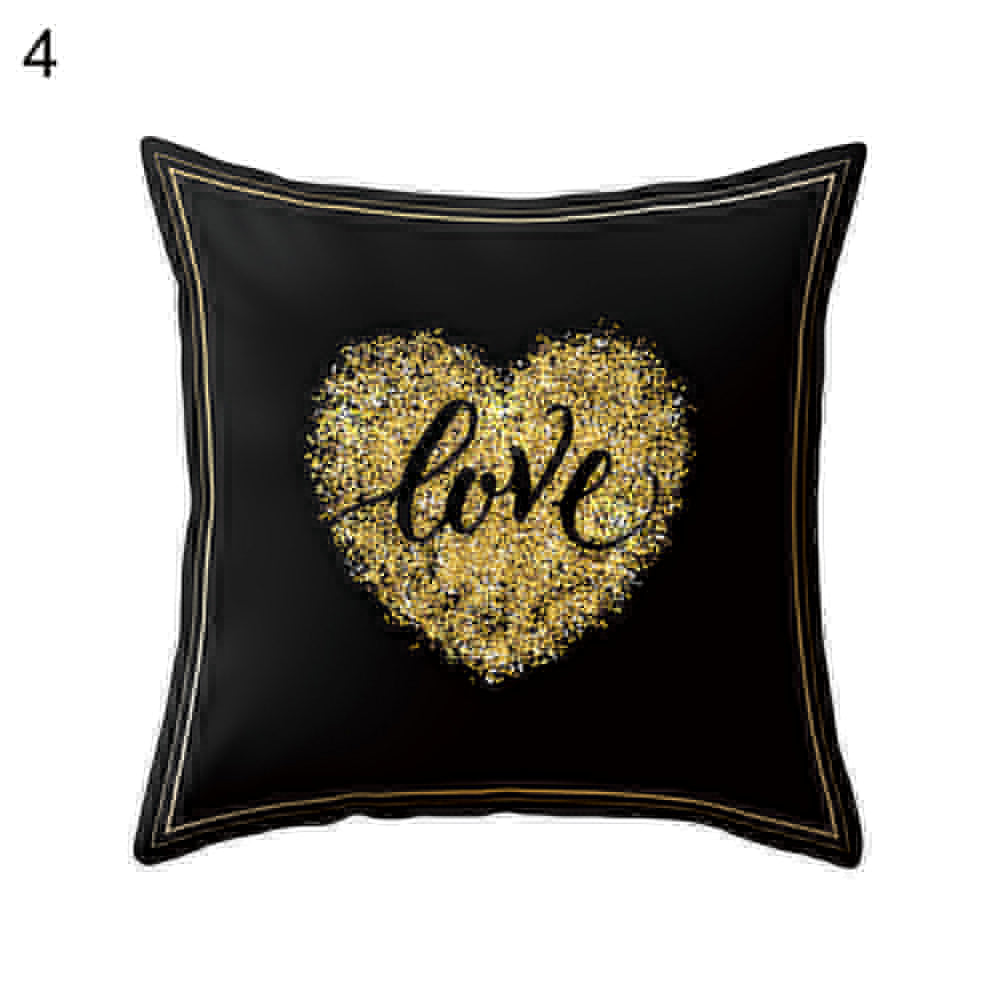 Love Heart Stripe Dots Pillow Case Cushion Cover Sofa Bed Car Cafe Office Decor
