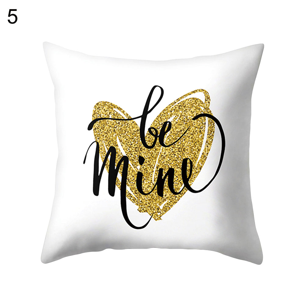 Love Heart Stripe Dots Pillow Case Cushion Cover Sofa Bed Car Cafe Office Decor