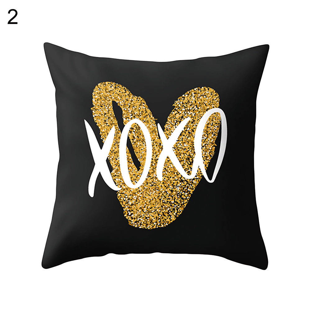 Love Heart Stripe Dots Pillow Case Cushion Cover Sofa Bed Car Cafe Office Decor