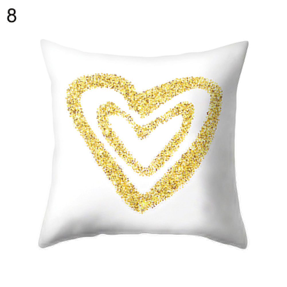 Love Heart Stripe Dots Pillow Case Cushion Cover Sofa Bed Car Cafe Office Decor