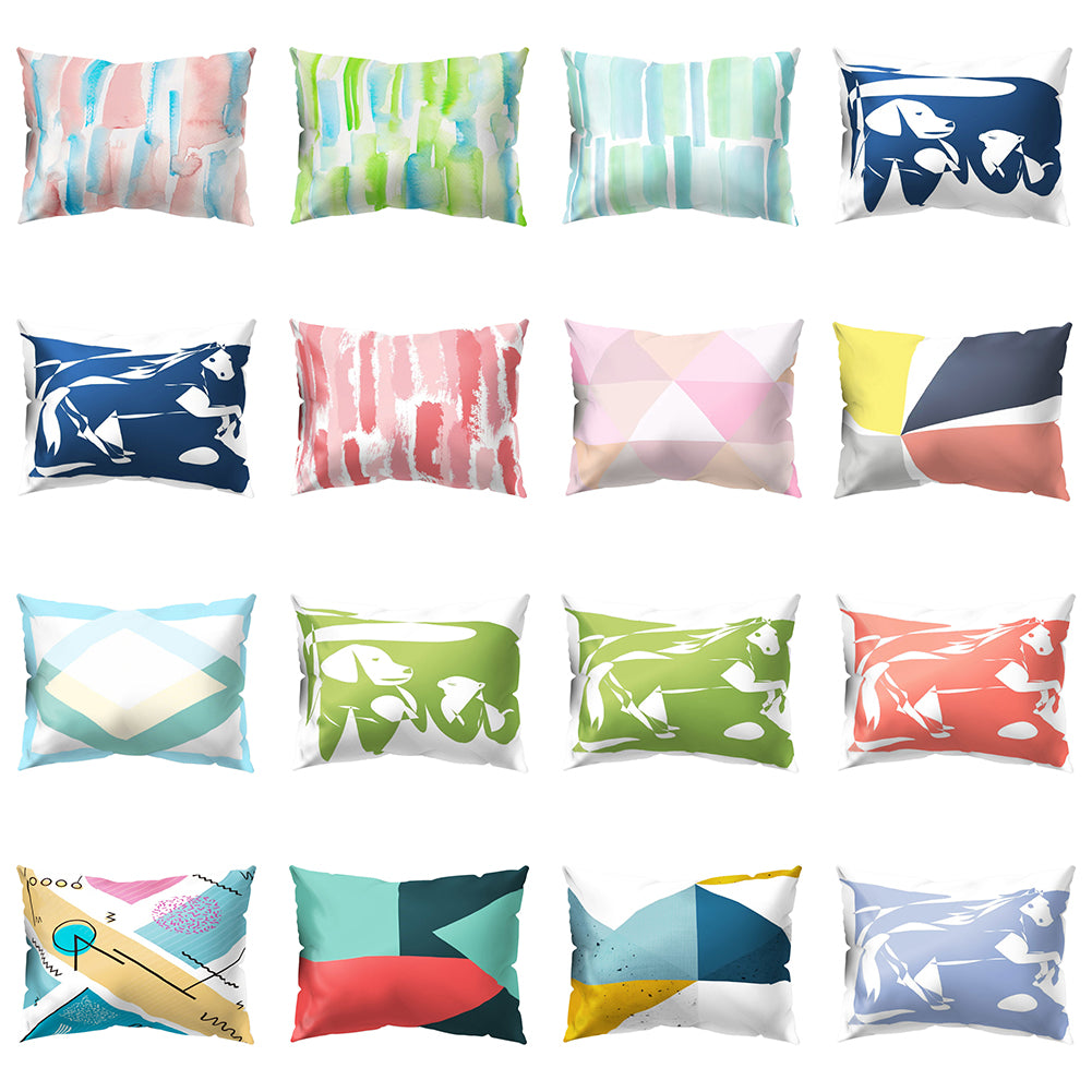 Abstract Color Block Animal Pillow Case Cushion Cover Sofa Bed Car Office Decor