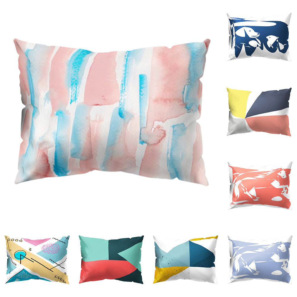 Abstract Color Block Animal Pillow Case Cushion Cover Sofa Bed Car Office Decor
